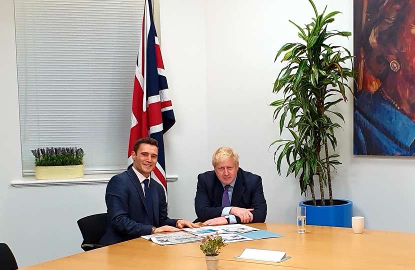 Dr Luke Evans with Boris Johnson