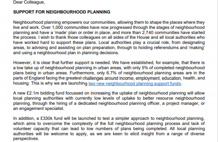 Government Neighbourhood Planning Support Funds 