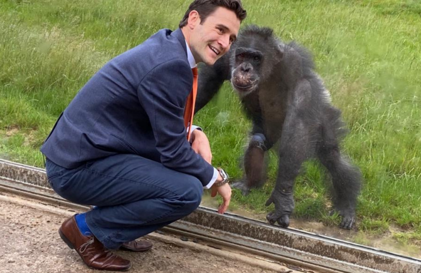 Dr Luke during one of his visits to Twycross Zoo