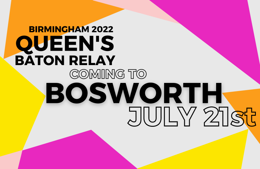 Queen's Baton Relay coming to Bosworth
