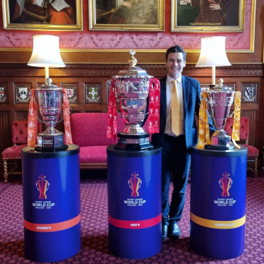 Dr Luke Rugby League World Cup trophies